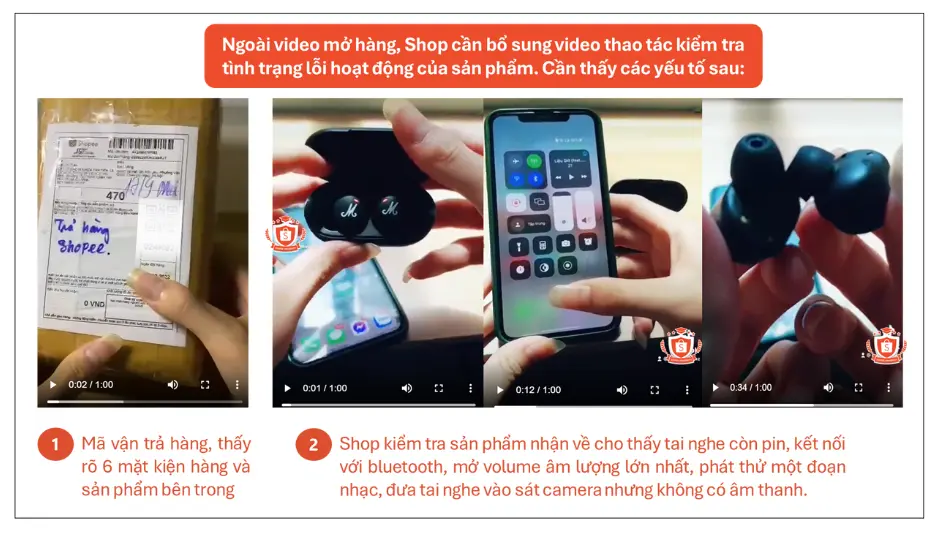 video thao tác kiểm tra tình trạng hoạt động của sản phẩm